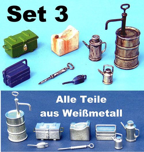 Werkstatt Set 3 Bausatz zum Selbstbemalen aus Weißmetall