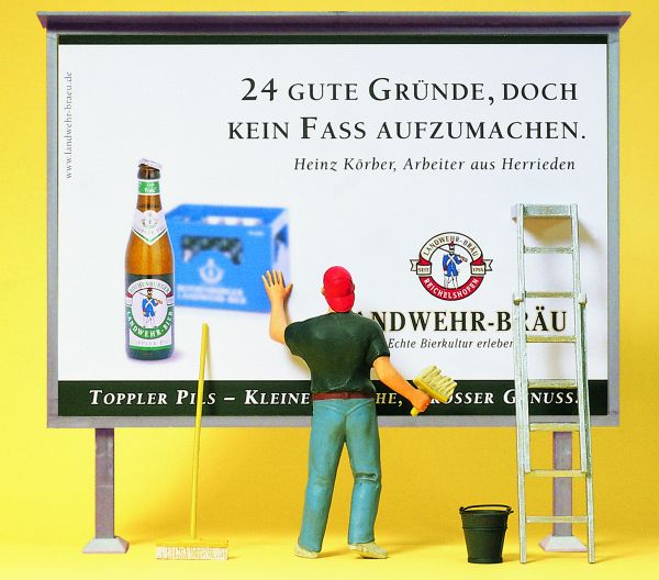 Plakattafel, Plakatkleber, Zu / Preiser 45126