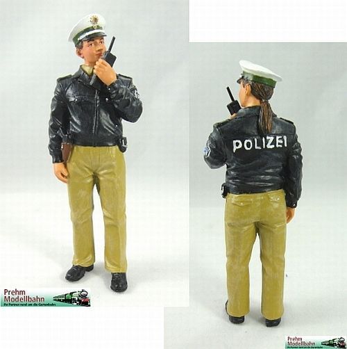 Polizistin, grüne Uniform