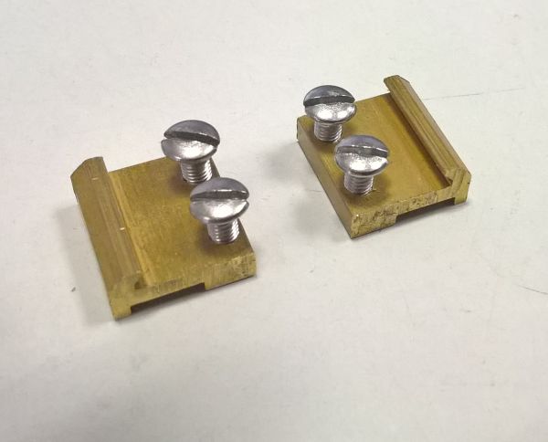20 St. Schraubschienenverbinder 15mm Messing